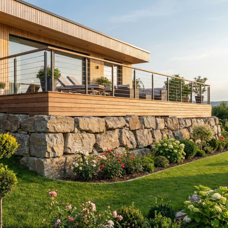 Aménagement extérieur haut de gamme par Max Aménagement dans les Monts du Lyonnais